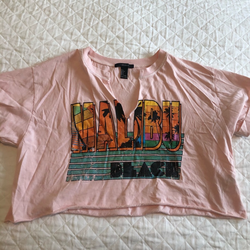 Forever 21 Pink Malibu Crop Top